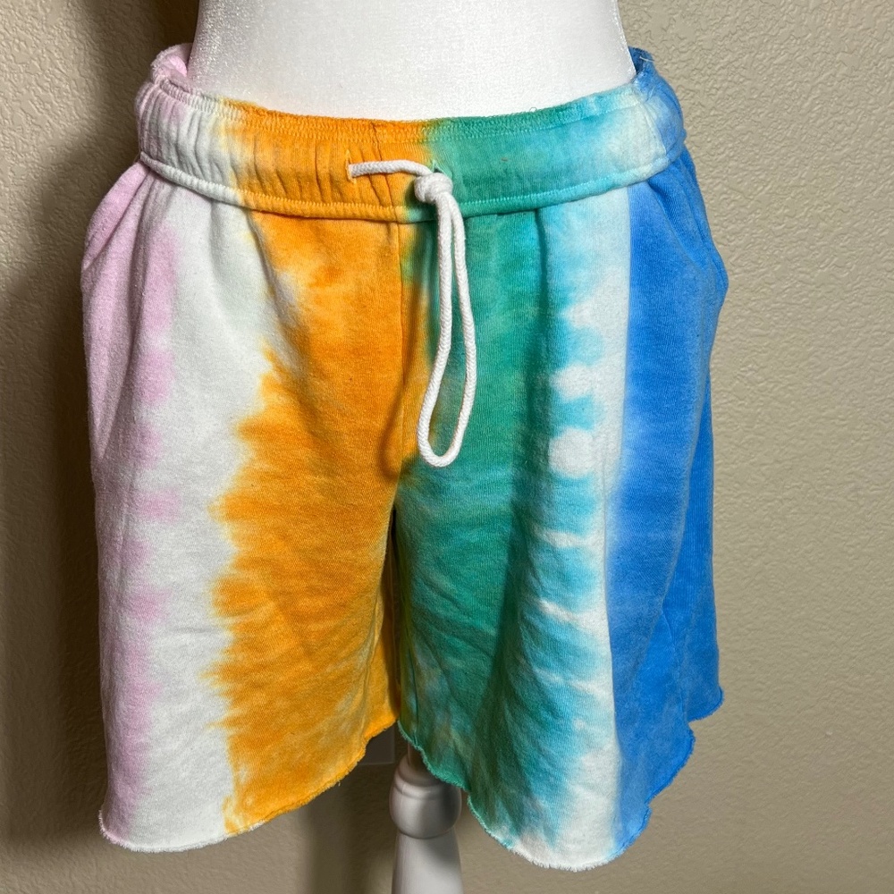 High-Rise Fleece Bermuda Shorts- Wild Fable Tie Dye Small